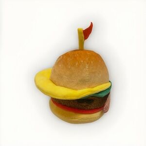 Geoffrey's Toy Box Tasties Hamburger Plush Stuffed Food Toy with‎ Sunglasses NWT